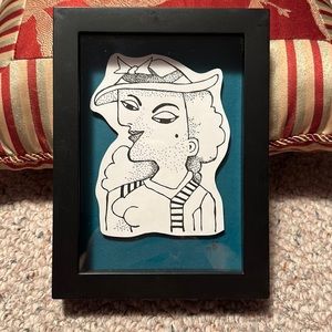 Original Hand Drawn Artwork by Jennifer Noran aka JennyKat - Abstract Woman.